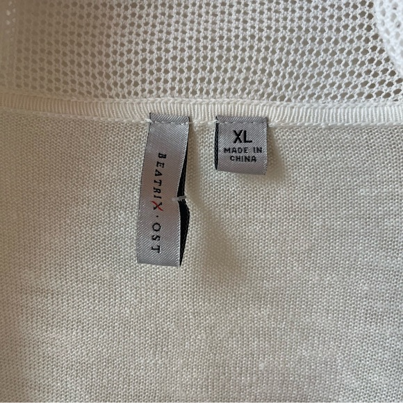 Beatrix OST Lightweight Spring Summer Cotton Linen Asymmetrical Open Cardigan - Picture 8 of 8